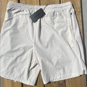 Bad Birdie Cream Athletic Shorts